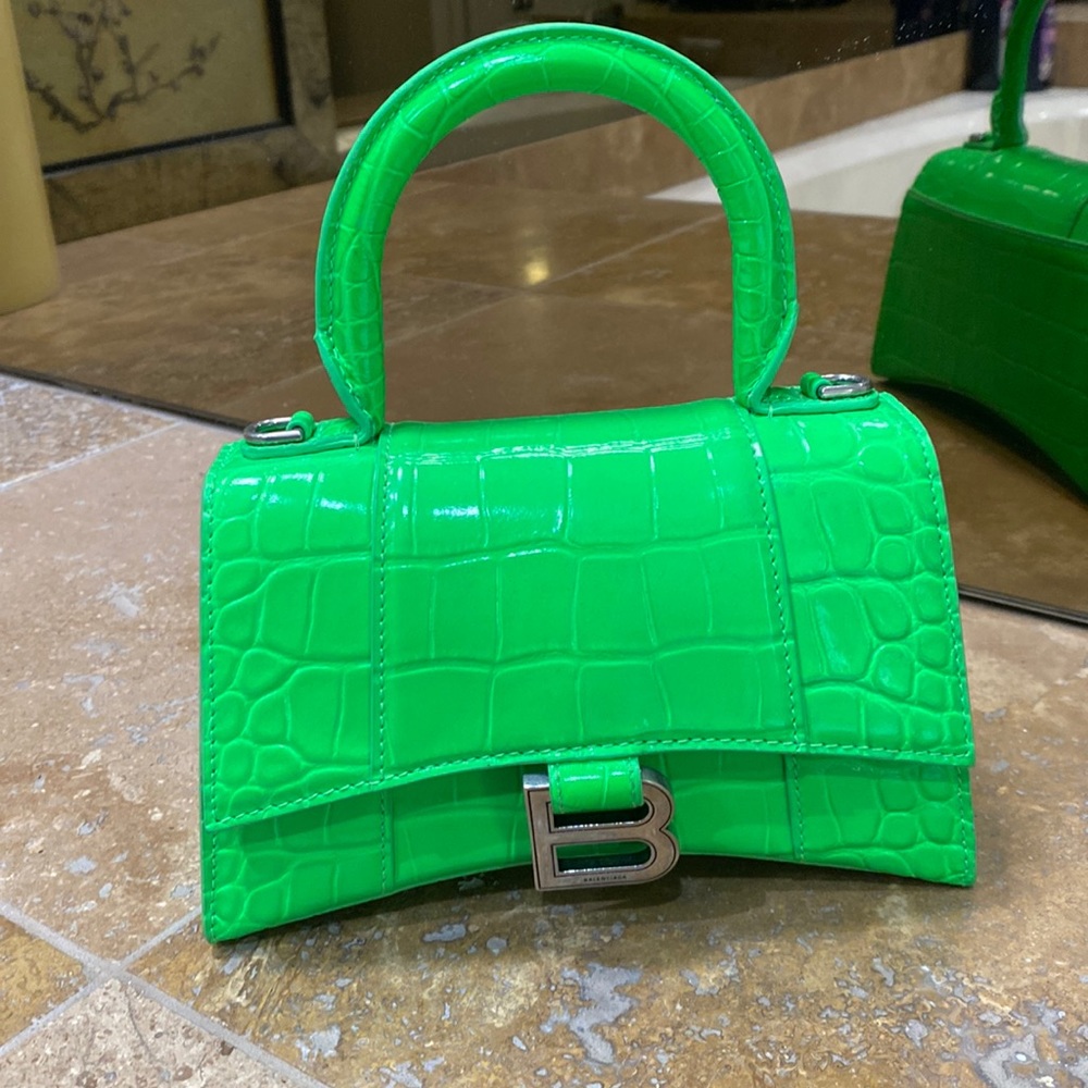 Balenciaga Green hourglass bag